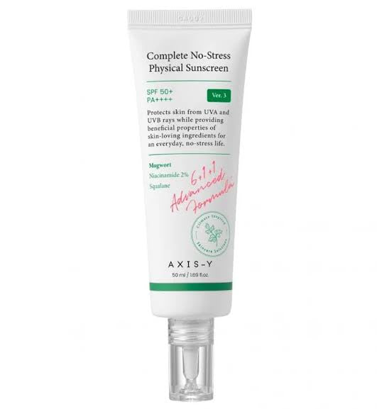 Axis-Y Complete No-Stress Physical Sunscreen SPF50+ Korea