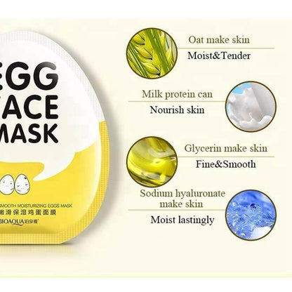 BIOAQUA Egg Face Smooth Moisturizing Egg Sheet Mask