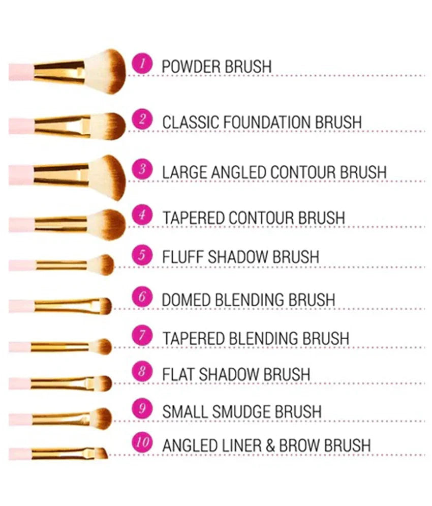 BH Cosmetics – Pink Perfection 10 Piece Brush Set with a box